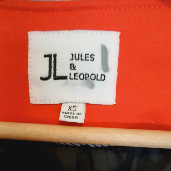 💚5/$25 Jules & Leopold Red Moto Bomber Zip Fitted Jacket Size XS - Picture 5 of 6